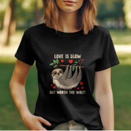 Camiseta O amor é lento, mas vale a pena a lama bonita de e