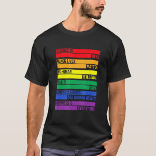 Camiseta O Amor É O Amor A Ciência É Real - Rainbow Lgbtq L