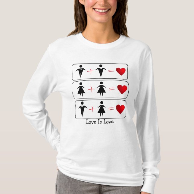 Camiseta O amor é o amor (LGBTQ) (Frente)