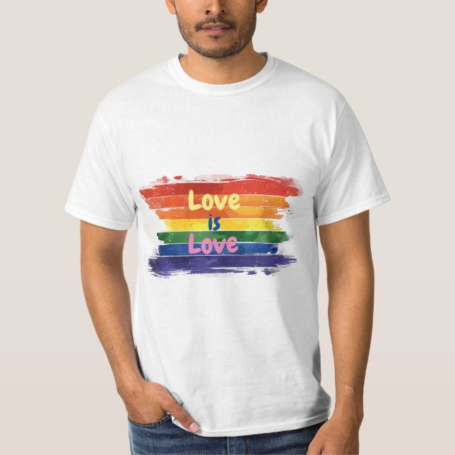 Camiseta O amor é o amor, o orgulho design (Frente)