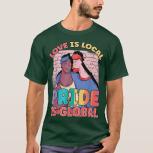 Camiseta O Amor É Orgulho Local É O Global Rainbow Queer LG