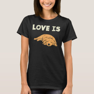 Camiseta O Amor É Ouro Retriever Animal Pet Dog Proprietári