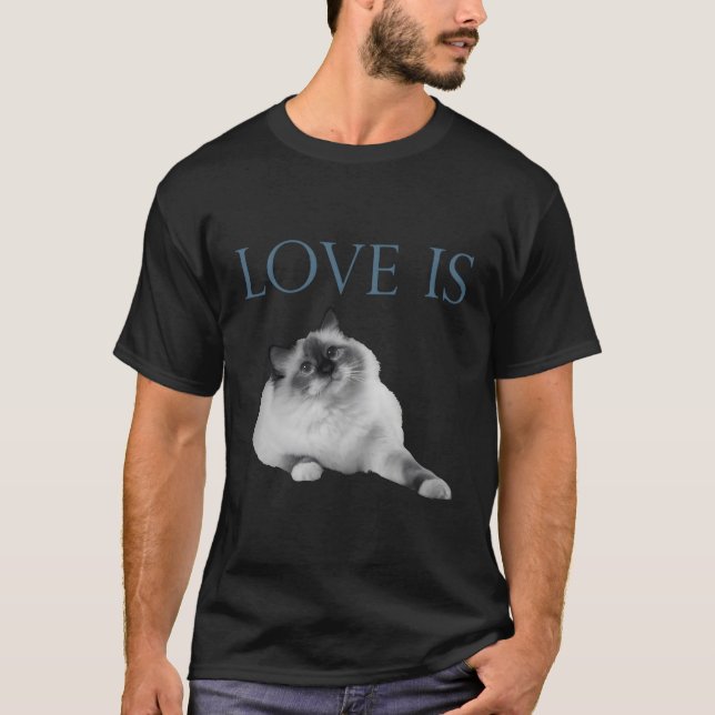 Camiseta O Amor É Ragdoll Cat (Frente)