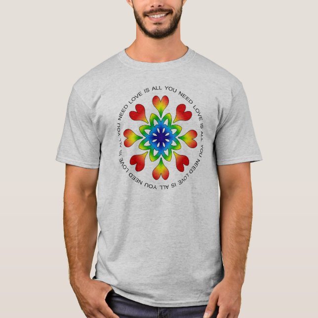 Camiseta O amor é tudo que você precisa de orgulho  (Frente)