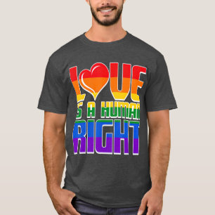 Camiseta O Amor É Um Orgulho gay De Direito Humano Que Sup