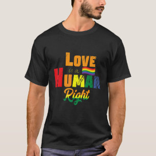 Camiseta O Amor É Um Sinalizador De Coração Arco-Íris Direi
