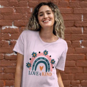 CAMISETA O AMOR É UM TIPO COR PINK BOHO RAINBOLE