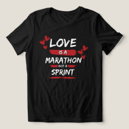 Camiseta O amor é uma maratona, presentes no dia do Namorad