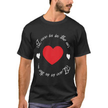 O amor está no ar coração vermelho