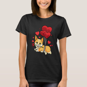 Camiseta O Amor Está No Ar Corgi Cachorro Fofo Do Dia Dos N