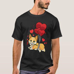 Camiseta O Amor Está No Cachorro De Corgi De Ar Cute Valent