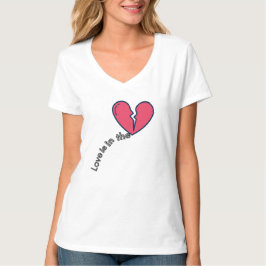 Camiseta O amor está no coração - significante e romântico