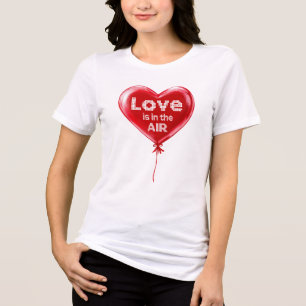 Camiseta O amor está no dia de os namorados aéreo