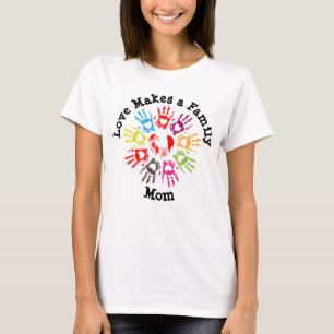 Camiseta O amor faz uma família - adopção da parentalida