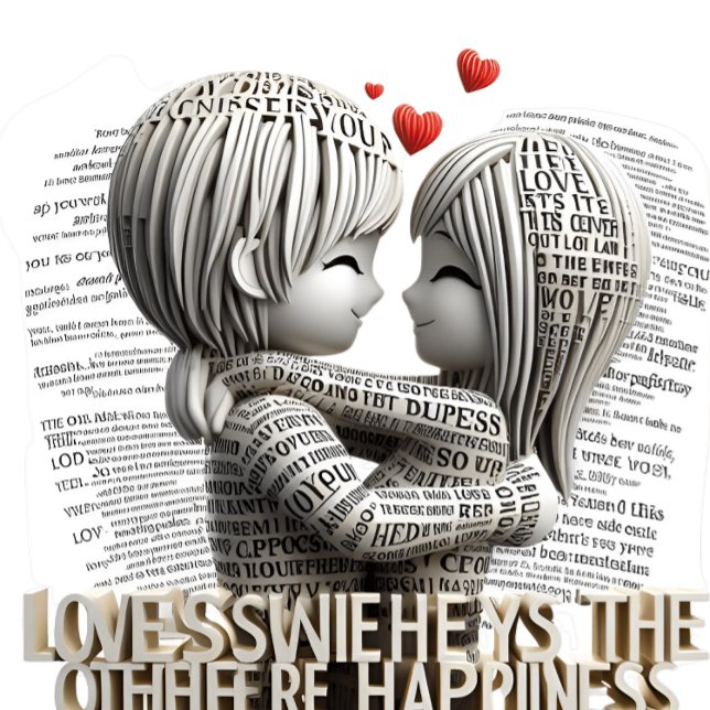 Camiseta O Amor Felicidade (Criador carregado)