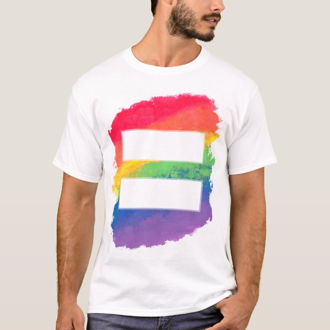 Camiseta O amor iguala o amor - o T básico dos homens (Frente)