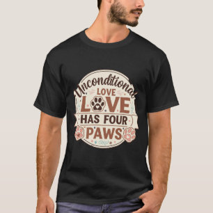 Camiseta O Amor Incondicional Tem Quatro Pinças Vintage Dog