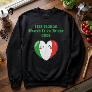 Camiseta O Amor Infinito da Mãe Italiana Família Para Sempr