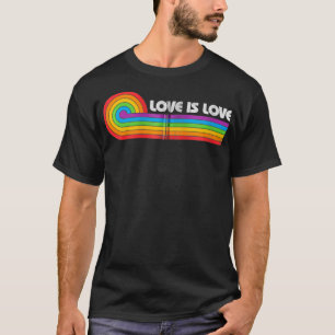 Camiseta O Amor LGBTQ É Amor Orgulho gay LGBT Ally Rainbow