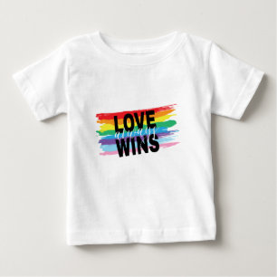 Camiseta O Amor LGBTQIA Sempre Vence Orgulho Arco-íris Lega