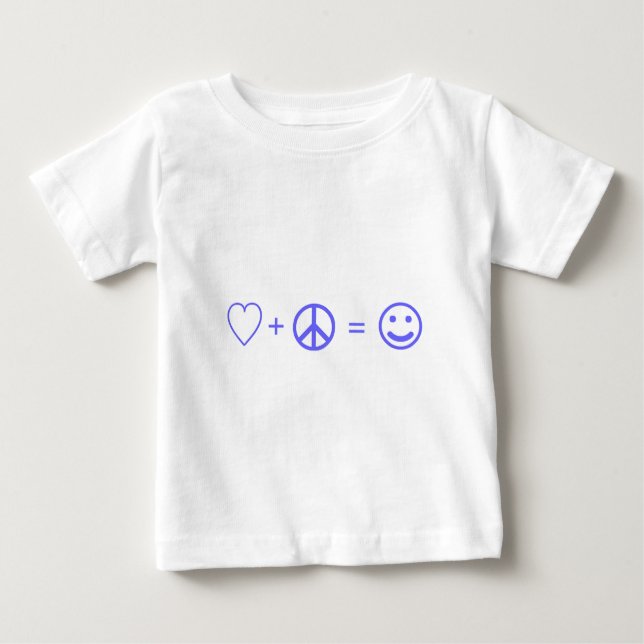 Camiseta O amor mais a paz iguala a felicidade (Frente)