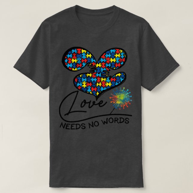 Camiseta O amor não precisa de palavras (Frente do Design)