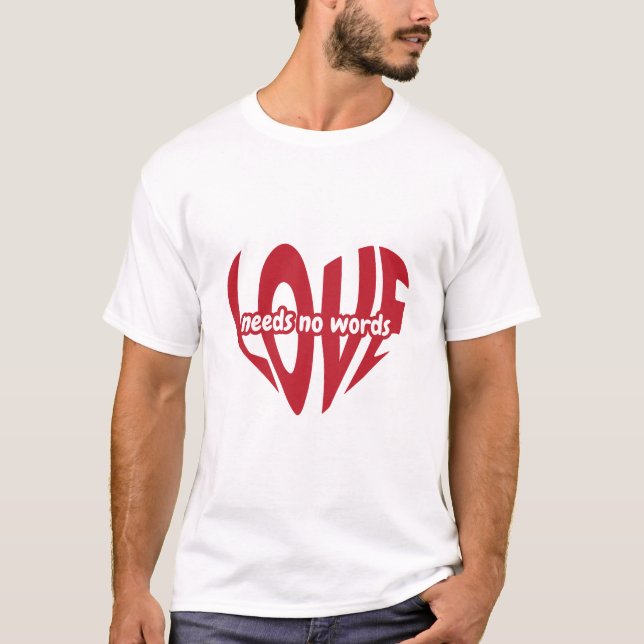 Camiseta O amor não precisa de palavras (Frente)