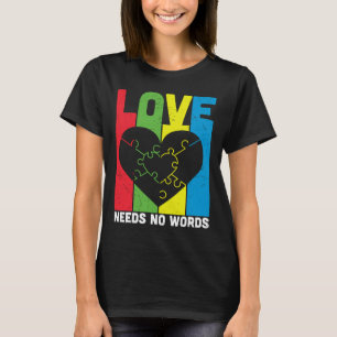 Camiseta O Amor Não Precisa De Palavras Autismo Consciência