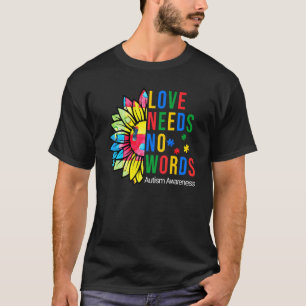 Camiseta O Amor Não Precisa de Palavras Autismo Conscientiz
