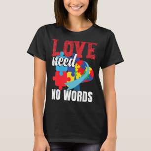 Camiseta O Amor Não Precisa De Palavras Autismo Sensibiliza
