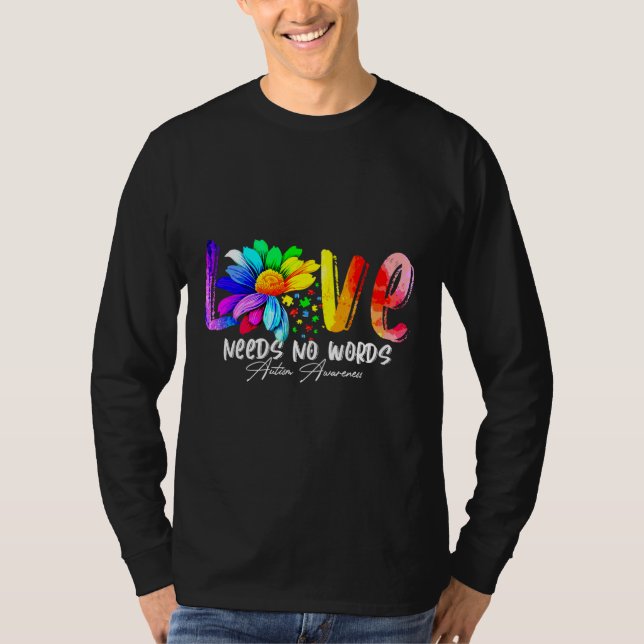 Camiseta O Amor Não Precisa De Palavras Autismo Sensibiliza (Frente)