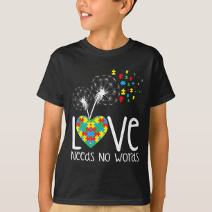 Camiseta O Amor Não Precisa De Palavras Autismo Sensibiliza