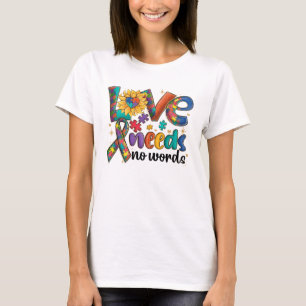 Camiseta O Amor Não Precisa De Palavras - Consciência Autis