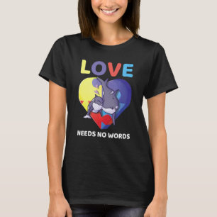 Camiseta O Amor Não Precisa de Palavras Consciência do Auti