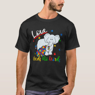 Camiseta O Amor Não Precisa De Palavras Que Apoiem Elefante