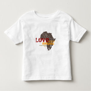 Camiseta O amor não sabe nenhuma beira - adopção de África