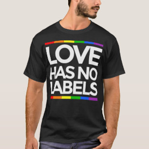 Camiseta O amor não tem etiquetas LGBT Gay engraçadas igu