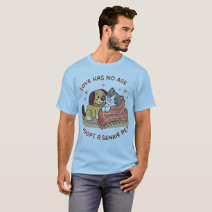 Camiseta O Amor Não Tem Idade – Adote um Pet Idoso Design d