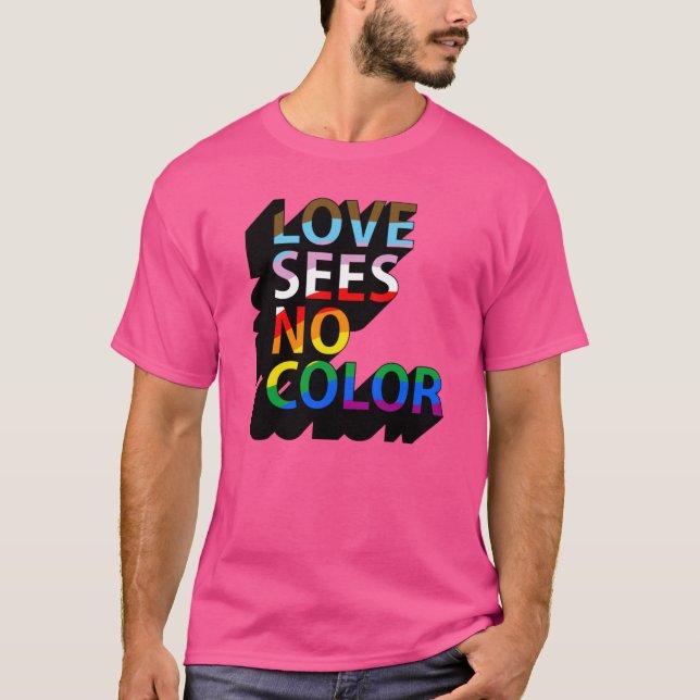 Camiseta O amor não vê cor (Frente)