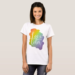 Camiseta O Amor Não Vê Nenhuma Cores Inspiracionais Cotov