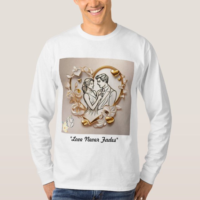Camiseta "O Amor Nunca Desaparece" (Frente)