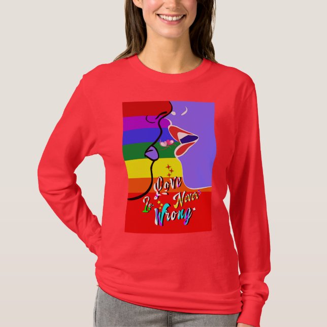 Camiseta O amor nunca é orgulho errado (Frente)