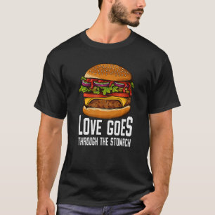 Camiseta O Amor Passa Pelo Estômago Eu Cheeseburger Eu Pego