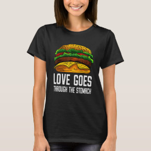 Camiseta O Amor Passa Pelo Estômago Eu Cheeseburger Eu Pego