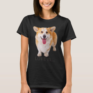 Camiseta O Amor pelo Corgi é Mãe Pai Cachorro Pet Mulheres