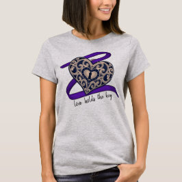 Camiseta O amor segura a chave do meu caixão.