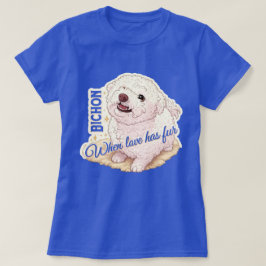 Camiseta O Amor tem Bichon com pelo