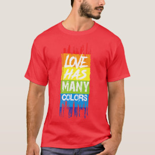 Camiseta O amor tem muitas cores