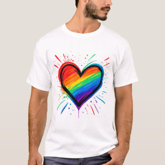 Camiseta O Amor Vence Coração de Grafite