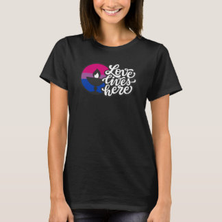 Camiseta O amor vive aqui, LGBTQ Unitário e Universal